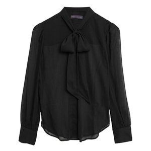 Black vintage pussybow blouse